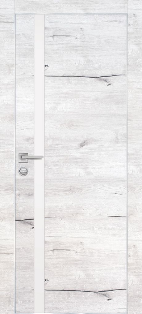 PX-8 PP дуб арктик, 700*2000 белый мателак /врезка под петли и замок AGB/ Al-кромка с 4-х ст