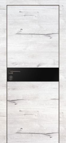 PX-13 PP дуб арктик,  700*2000 черный мателак, Черная кромка с 4-х ст./вр.под петли,замок AGB, 2отв.