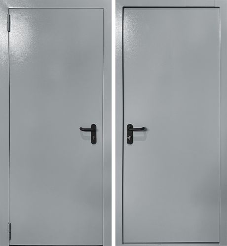ДПМ 01 EI60, мет.1,2 мм., 980*2050 RAL7040 шагрень, ппж кл/верт, порог 14 мм, левая