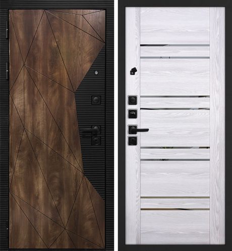 ДМ Лофт-2 шагр,черн,замкиKale(СБ101 Дуб коньяк,пат,кварц/PSK-1Ривьера айс зерк.тонированное) 960ПР