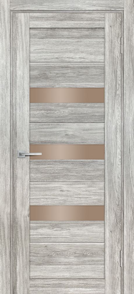 PSL- 9  nanotex, сан-ремо серый 800*2000 стекло сатинат бронза