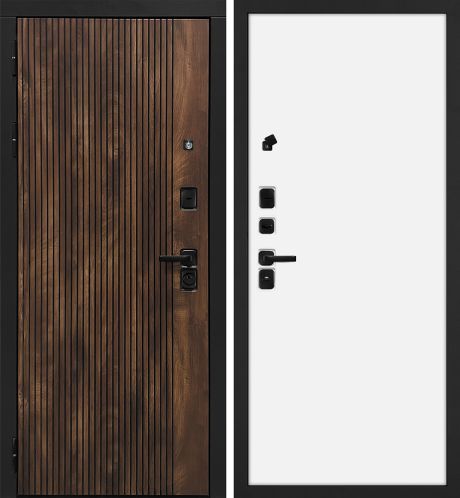 ДМ Лофт-1 муар черн,замкиKale,налич.ЧЕРН.ШАГР(Вертик.Дуб коньяк/МДФ, гладкая, Invisible)  860 Л