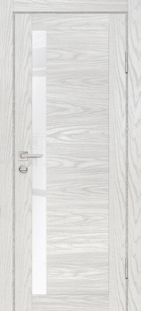 PSM-11 PP дуб скай бежевый, 700*2000 стекло белоснежный лакобель