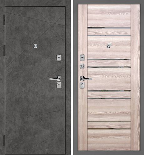 ДМ Урбан-127 муар серый, Kale 252R/Border(Бетон темный ФЛ-127/PSK-1 Ривьера крен-экрю зерк.тон)880ПР