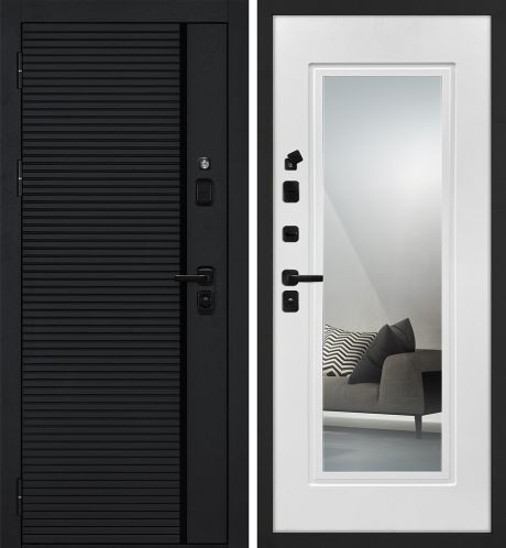 ДМ Галактика-173 муар чер,Kale 252R/Border(Черный мяг.шагрPR-173/PR-192 Z Белое дер,зеркало)860ПР