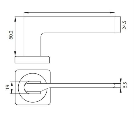 Ручка ARCHIE S040 12799, матовый хром