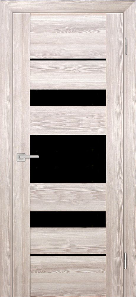 PSK-5 nanotex, ривьера крен-экрю 600*2000 стекло Черный лакобель