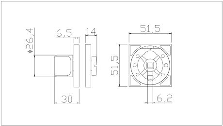 Завёртка сантехническая ADDEN BAU WC SQ-003 GRAPHITE (цвет ГРАФИТ)