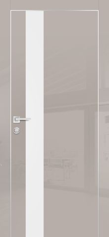 HGX-10 PET латте глянец, 550*1900 стекло белый мателак /врезка под петли и замок AGB/