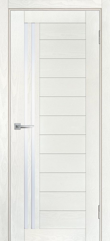 Лайт-13/1 nanotex, белый ясень 600*1900 стекло белый сатинат