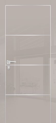 HGX-2 PET латте глянец, 550*1900 молдинг /врезка под петли и замок AGB/