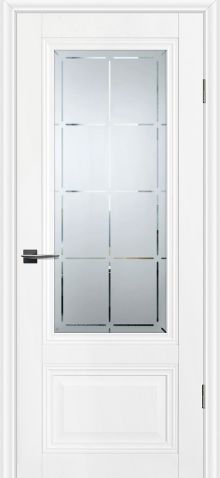 PSC-37 "Classic" РР белый ДО 600*2000 стекло сатинат худ.гравировка