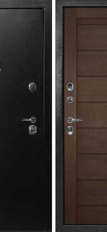 ДМ С-1 титан, замки Гардиан (металл гладкий/ ТЕХНО 708 nanotex венге) 860 Л