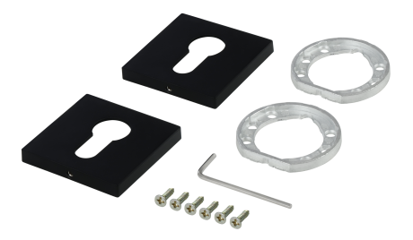 Накладка на ключевой цилиндр ADDEN BAU SC SQ-001 BLACK (цвет ЧЁРНЫЙ МАТОВЫЙ)