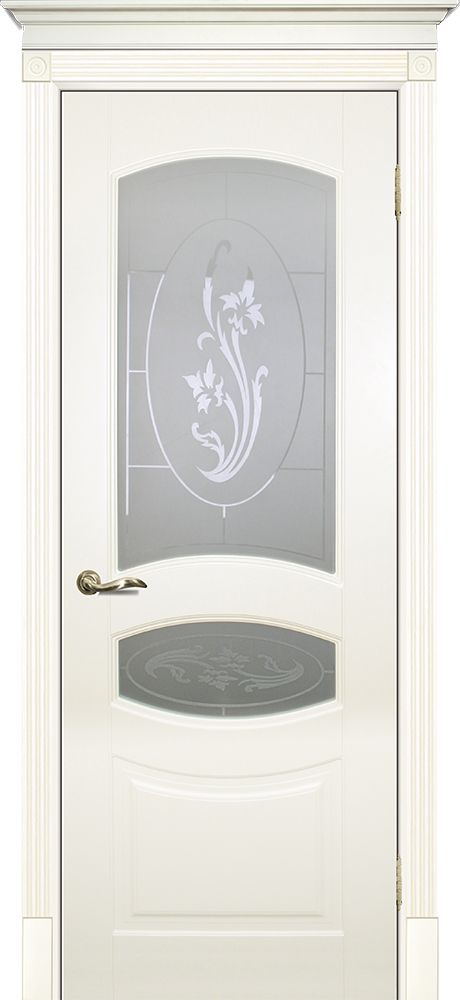 Smalta-02 ДО-2 700*2000  Ral1013 Слоновая кость, БЕЗ ПАТИНЫ,  сатинат УФ печать /ИД/