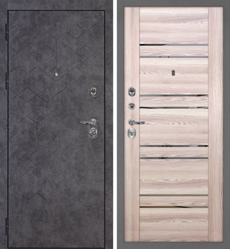 ДМ Тетра-126 муар серый,гардиан32.11/30.01(Темный бетонФЛ-126/PSK-1 Ривьера крен-экрю зерк.тон)980ПР