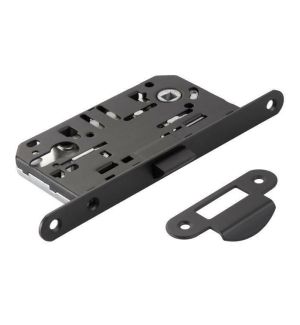 Защёлка врезная под ключевой цилиндр с пластиковым язычком ADDEN BAU. KEY 418 BLACK (цвет ЧЕРНЫЙ МАТОВЫЙ)