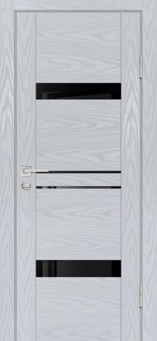 PSM-12 PP дуб скай серый, 550*1900 стекло черый лакобель