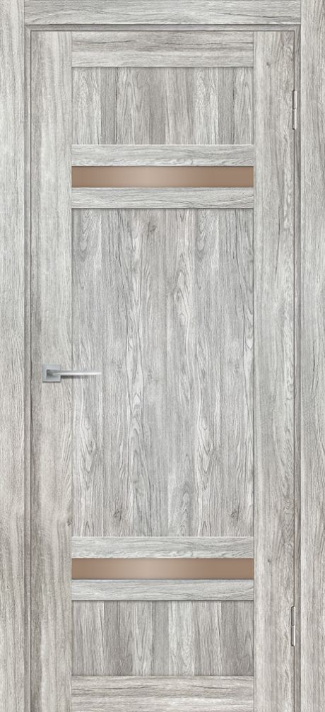 PSL- 5  nanotex, сан-ремо серый 600*1900 стекло сатинат бронза