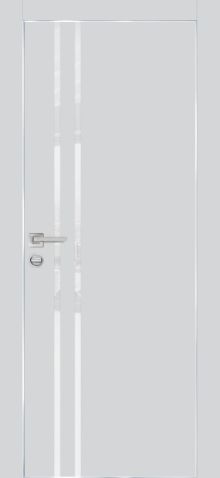 PX-11 PP агат, 800*2000 стекло белоснежный лакобель /врезка под петли и замок AGB/ Al кромка с 4-х с