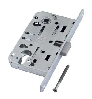 Замок AGB (АГБ) межк. магнитный под цилиндр MEDIANA POLARIS B06103.50.34 (матовый хром)без отв.пл.