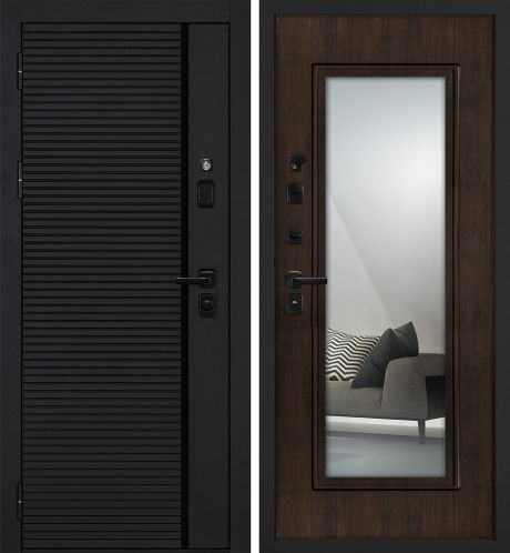 ДМ Галактика-173 муар чер,Kale 252R/Border(Черный мяг.шагрPR-173/PR-192 Z Тиковое дер,зеркало)860ПР