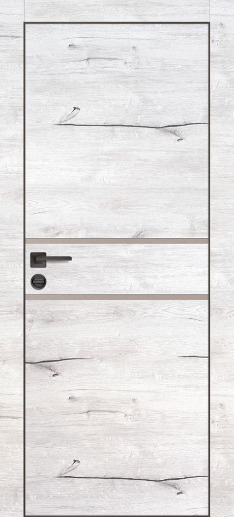 PX-18 PP дуб арктик, 600*2000 латте мателак /врезка под петли и замок AGB/ черная кромка с 4-х ст.