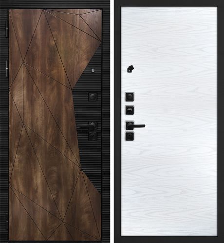 ДМ Лофт-2 шагр,черн,замкиKale(СБ101 Дуб коньяк,пат,кварц/гладкая, PP дуб скай белый ) 860ПР