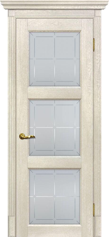 Тоскана-4 nanotex бьянко ДО2000х700 стекло с художественным рисунком "Решетка"