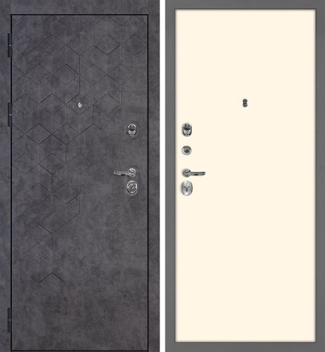 ДМ Тетра-126 муар серый, гардиан 32.11/30.01(Темный бетон ФЛ-126/ гладкая, PP магнолия ) 860 ПР