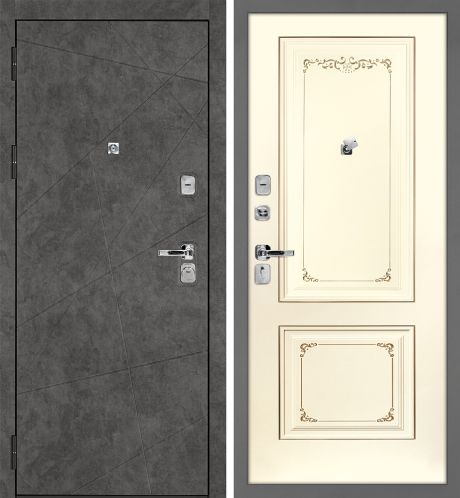 ДМ Урбан-127 муар серый Kale/Border(Бетон темный ФЛ-127/Smalta-14 Ral1013 Cлон.кость пат.шамп)880 Л