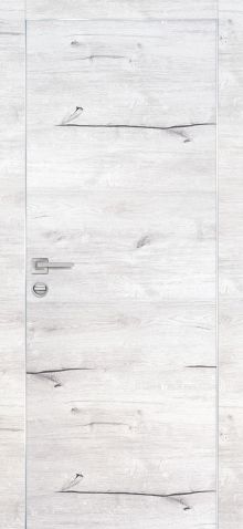 PX-1 PP дуб арктик, 600*2000 /врезка под петли и замок AGB/ Al-кромка с 4-х сторон