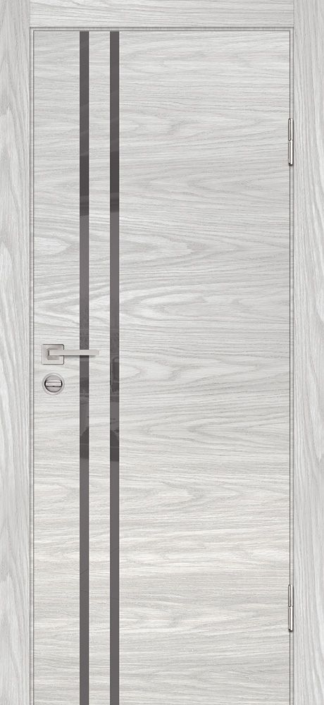 P-11 NEW PP дуб скай бежевый, 700*2000 стекло серый лакобель