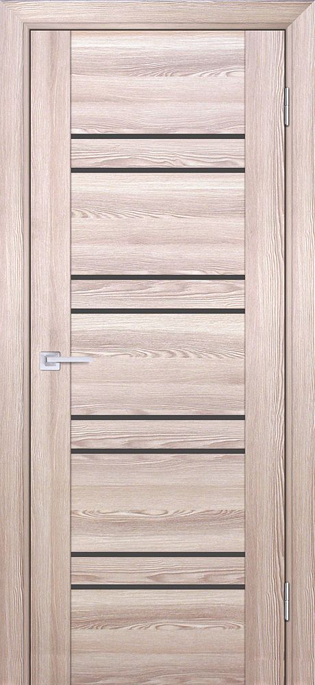 PSK-1 nanotex, ривьера крен-экрю 550*1900 стекло серый лакобель