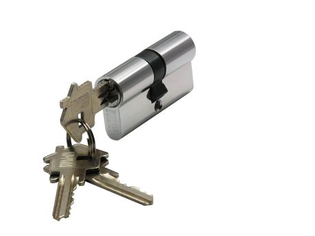 Ключевой цилиндр BUSSARE CYL 3-50 CHROME (ключ-ключ, 3 ключа, хром блестящий)