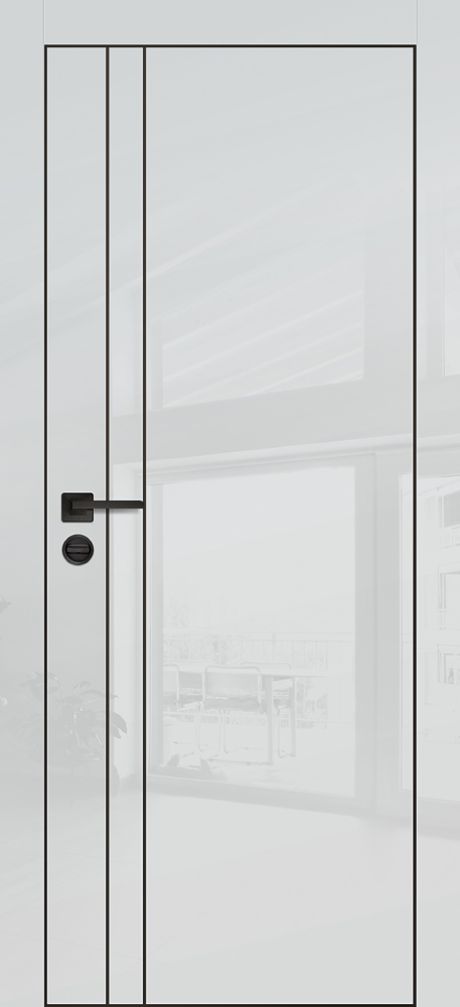 HGX-20 PET агат глянец, 550*1900 черный -молдинг 5мм/врезка под петли и замок AGB/ чкрная кромка с