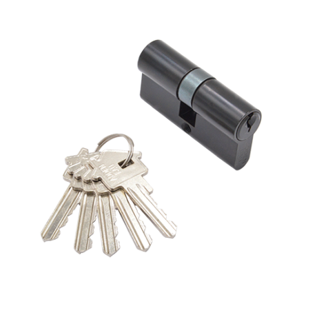 Ключевой цилиндр ADDEN BAU. CYL 5-60 KEY BLACK (цвет ЧЕРНЫЙ) ключ-ключ, 5 ключей, 60 мм