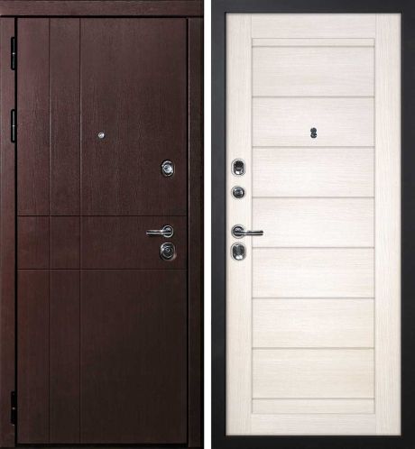 ДМ С-2 шагрень черн, замки Гардиан (ФП-1 орех премиум/ ТЕХНО-708 nanotex сандал бежевый) 860 ПР