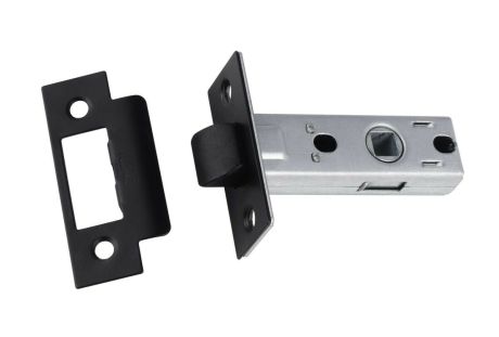 Защёлка межкомнатная BUSSARE L6-45 PLAST BLACK (черный матвоый, пластиковый язычок)