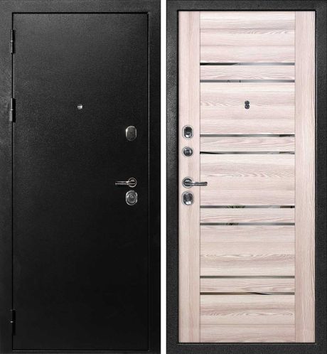 ДМ С-1 титан, замки Гардиан (металл гладкий/ PSK-1 nanotex Ривьера крен-экрю зеркало тониров) 960 ПР