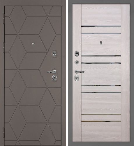 ДМ Тетра-181 муар серый,гардиан32.11/30.01(Коричнево-серыйФЛ-181/PSK-1Ривьера крем зеркало тон)860Л