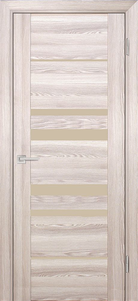 PSK-4 nanotex, ривьера крен-экрю 900*2000 стекло Кремовый лакобель