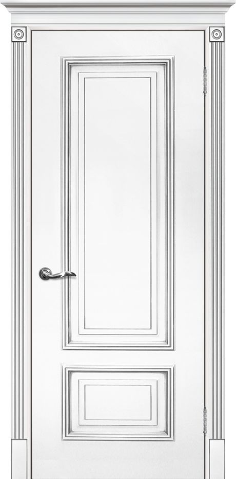 Smalta-08 ДГ 700*2000  Ral9003 Белый, патина серебро /ИД/
