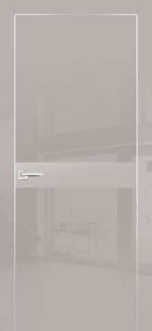 HGX-13 PET латте глянец, 700*2000 стекло латте мателак /врезка под петли и замок AGB/, 2отв.