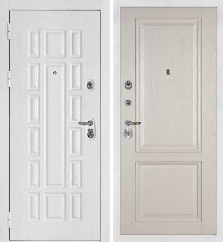 ДМ Квадро-124 бел.шагрень,Kale/Border(Белый дуб факт.ФЛ-124/PSU-28 nanotex бланжевое  дерево) 860ПР