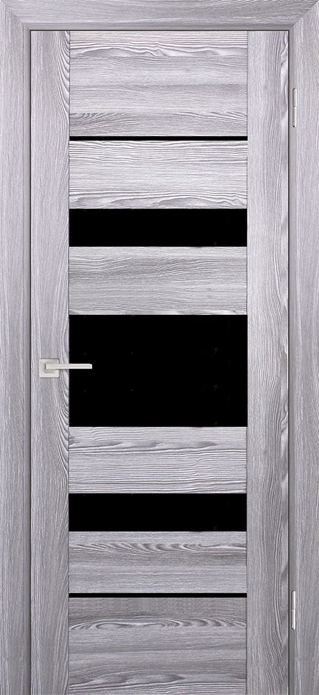 PSK-5 nanotex, ривьера грей 550*1900 стекло Черный лакобель