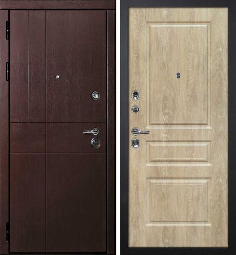 ДМ С-2 шагрень черн, замки Гардиан (ФП-1 орех премиум/ Версаль-2 шале PVC дуб песочный) 860 ПР