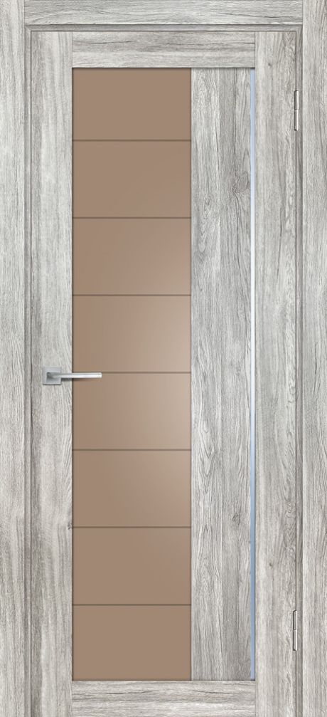 PSL-41  nanotex, сан-ремо серый 700*2000 стекло сатинат бронза