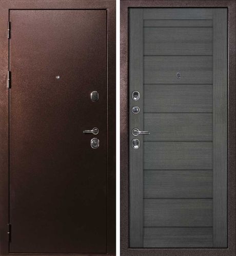 ДМ С-3 антик медь, замки Гардиан (металл гладкий/ ТЕХНО-708 nanotex грей) 960 ПР