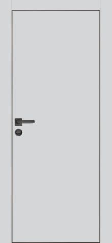PX-1 PP агат, 700*2000 /врезка под петли и замок AGB/ Черная кромка с 4-х ст